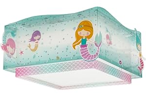 Dalber Lampada da soffitto plafoniera per bambini Mermaids Sirene