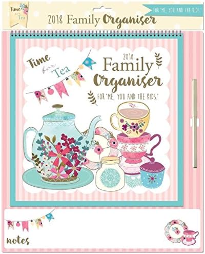 2018 Family Organiser Wall Calendar Planner (Teapot)