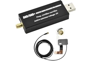 SIXWIN Car DAB/DAB+ Digital Radio Receiver Car DAB Radio Adapter DAB Digital Audio Transmission with Antenna, DAB Car Radio Adapter USB Dongle for Most Android Car Stereo