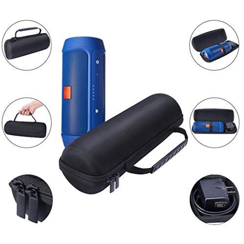 Diadia Portable Essential Bandoulière/Cordon Tour de Cou pour JBL Charge 2 Bluetooth Speake Travel EVA Housse de Transport Sac à bandoulière pour Voyage, randonnée, Camping, Escalade, fête