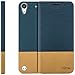 Produktbild zanasta Designs Tasche HTC Desire 530 Hülle Flip Case Slim Schutzhülle Handytasche mit Kartenfach, Standfunktion | Blau