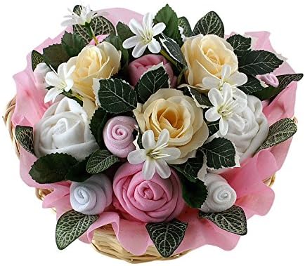 Baby Clothes Bouquet Gift Basket for a New Baby Girl (0-3 months)
