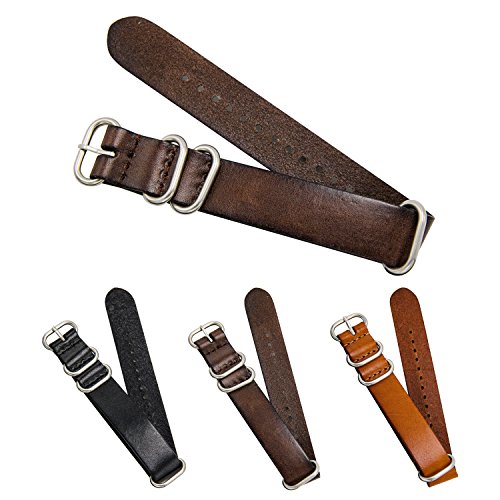 CIVO Uhrenarmband Echtes Leder NATO Zulu Militr Schweizer G10 Uhrband 18mm 20mm 22mm Edelstahl Schnalle Uhr Armband mit Federstege Werkzeug und 4 Pins Bonus (Dark Brown, 22mm) CIVO Uhrenarmband Echtes Leder NATO Zulu Militr Schweizer G10 Uhrband 18mm 20mm 22mm Edelstahl Schnalle Uhr Armband mit Federstege Werkzeug und 4 Pins Bonus (Dark Brown, 22mm)