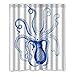 Produktbild 152 cm x183 cm (60 "x72") Badezimmer Duschvorhang, Blau Octopus-Duschvorhang wasserdichten Duschvorhang Mildew Umweltfreundliche Materialien