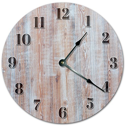Wooden Faded Planks Printed Wooden Clock Buy Online In Guatemala At Desertcart