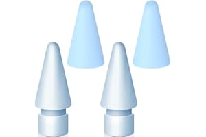 Tips for Apple Pencil 2nd Generation Tip & 1st, SIXFU Apple Pen Tips with Paper Feel Silence Protector Cover for iPad Pro Pencil 2 & 1 Gen iPencil Tips (4 Pack, Blue)