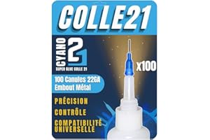 100 Cannuccia di precisione diametro 22GA per colla ciano Colle21, cannucce di precisione per colla ciano con Punta di Metallo calibro 22ga,
