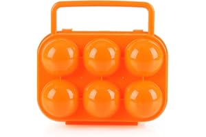 BrilliantDay Portable Porte-Oeufs/Boîte à Oeufs en Plastique pour Camping et Pique-Nique (Couleur Orange)