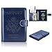 Produktbild ACdream Passport RFID-Blocker, Folio Premium PU Leder Wallet Case für Reisepass, Kreditkarte, Visitenkarten, Boarding Pässe, dunkelblau