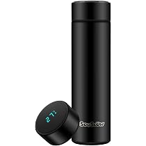 IZMEE Borraccia Termica 500 Ml In Acciaio INOX, Bottiglia Termica Idea Regalo Uomo Donna Thermos Bevande Calde E Fredde Design Italiano, Borraccia Ecologica Senza BPA