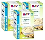 en alérgenos Hipp gachas de mijo fina, 3-pack (3 x 350 g)