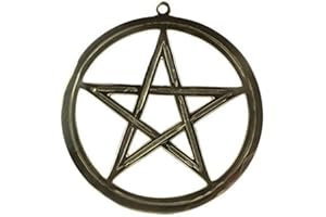 UNKNOWN Litego mosiądzu PENTAGRAM WALL PLAQUE Pagan Wicca gwiazda dekoracja