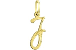 SILVEGO Unisex Anhänger Buchstabe J Gelbgold 14 Karat 585