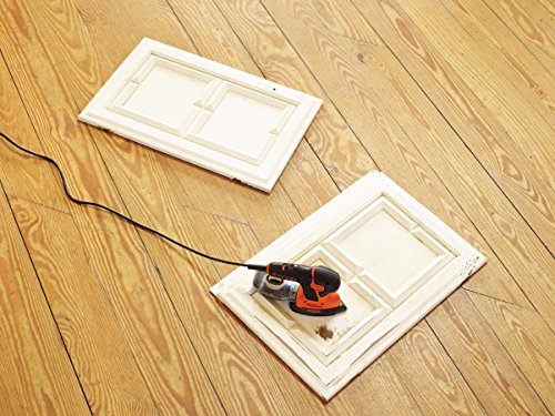 Black+Decker 120W Dreieckschleifer Mouse, Deltaschleifer, 14000U/min, schlankes Design, gummierter Griff, Staubfangbehälter mit Mikrofilter, Klett-Fix, Werkzeugtasche, KA2000 - 10