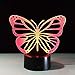 Produktbild YDBDB Schmetterlings-3D führte Lampen-Nachtlichter geführte Usb-Energie-Bank-Nachtlampe führte Nachtlicht-Batterie-Nachttisch