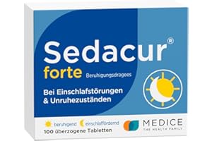 Sedacur forte 100 Dragees - bei Einschlafstörungen & Unruhezuständen - pflanzlich - schlafmittel