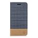 Produktbild Hülle für Xiaomi Redmi 4X (Nicht zutreffend für Redmi Note 4X) , IJIA Mode Elegant Leinwand Nähte Rein Grau Flip Case Leder Cover PU Lederhülle Schutzhülle Ledertasche mit Zusatzfunktionen Card Slot Schale Cover Book Style Design Tasche für Xiaomi Redmi 4X (5.0")