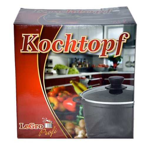Schmortopf Kochtopf 10L, Aluguss, Antihaftbeschichtung, D:28 cm, H:20 cm, schwarz - 3
