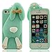 Produktbild Besondere Niedlich Kaninchen Aussehen Entwurf Schutzhülle iPhone 5 5S 5C 5G Hülle, iPhone 5S 5C Case, Weich Silikon Handy Tasche Prämie Schutz Slap-up Estilo Soft touch Anti-Shock