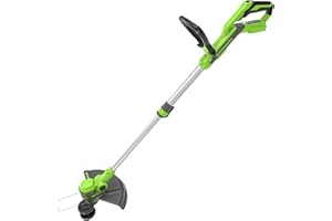 Greenworks G40LT33 Akumulatorowa Podkaszarka Krawędziarka z Kołem do Małych i Średnich Ogrodów, Szerokość Cięcia 33 cm, Automatyczny Wysuw Żyłki Nylonowej 1,65 mm, BEZ Baterii 40V i Ładowarki
