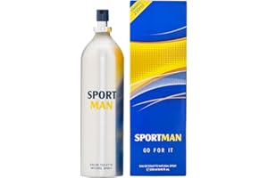 SPORTMAN - Go For It 250 ml, Colonia Hombre, Perfume Formato Spray, Eau de Toilette Natural y Masculina, Aroma Cítrico, Fragancia Fresca, Deportiva y de Larga Duración