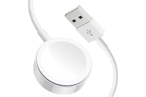AEN ART 【MFi Zertifiziert】Ladekabel für Apple Watch, Drahtlos Magnetisch Ladegerät für iWatch, Uhr Kabel USB Schnellladegerät Tragbare Ladestation Kompatibel mit Apple Watch Series 8/7/6/5/4/3/Ultra/SE- Weiß