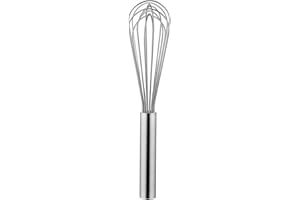 PIAZZA - Frusta a Mano da Cucina Professionale in Acciaio Inossidabile, 8 Fili, 30 cm - Sbattitore Manuale Robusto e Maneggevole per Mescolare Agilmente - Utensili Cucina Acciaio Inox 30x6,5x6,5 cm