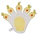 Produktbild 2 in 1: Waschhandschuh + Handpuppe 5 Finger Ente für Kinder - Handspielpuppe Frottee Tier Baby Waschlappen
