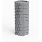 SUNYOGA Foam Roller Masaj Rulosu &ndash; Yoga, Pilates, Fitness ve Fizyoterapi İ&ccedil;in EVA K&ouml;p&uuml;k Masaj Aleti (33x14 cm) (Gri)