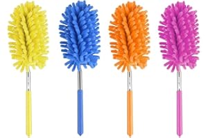 MNVD Feather Duster Microfibre Feather Duster Extendable Duster Telescopic Feather Duster Microfibre Telescopic Washable Feather Duster Dusting Brush Duster Dusting Brush Pole Cleaning Brush (Pack of 1)