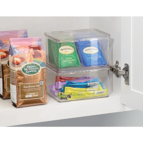 InterDesign 62530EU Cabinet Binz Stabelbare Kästen, Durchsichtig - 4