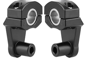 Handlebar Riser Bracket, 2PCS 22mm / 28mm Universal Pivoting Pikipiki Handlebar Riser Bracket Clamp CNC Aluminium Handlebar R