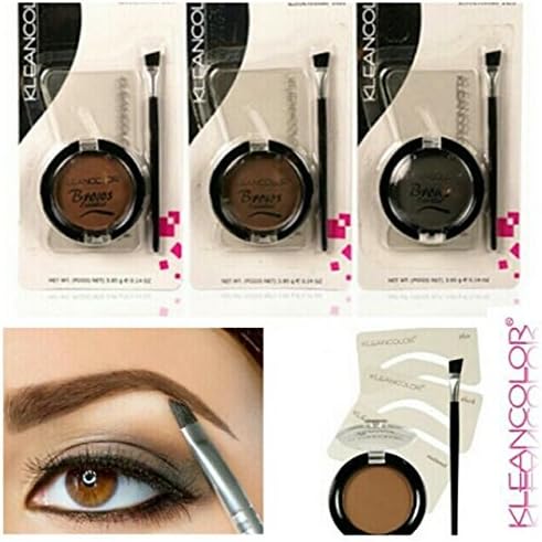 Eyebrow stencil and powder make up set eyebrows essential kit shaping and defining the eyebrows (Dark Brown)