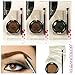 Eyebrow stencil and powder make up set eyebrows essential kit shaping and defining the eyebrows (Dark Brown)
