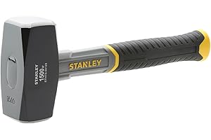 STANLEY STHT0-54128 massette - manche en Fibre de Verre - manche bi-matière plus Confortable - Grip pour une meilleure Prise en main - Liaison epoxy de la Tête 1,5 kg Gris