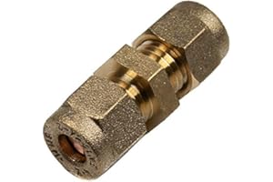 6mm Compression Straight Coupling Brass Plumbing Pipe Fitting Thunderfix