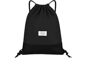 LIVACASA Mochilas de Cuerdas Unisex Casual Mochilas Cordón Impermeable Gimnasio Deporte Ligero Gym Bag