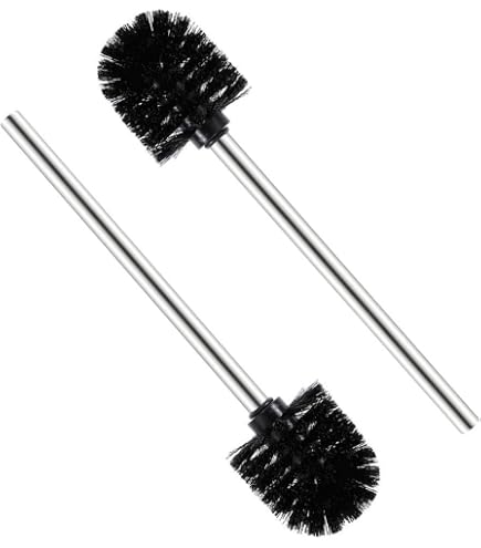 5 x Brosses de Toilette Noir - Acier Inoxydable - Brosse de Toilette de