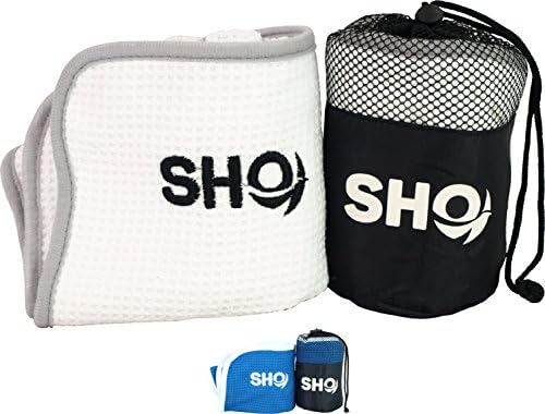 YOUR Towel! by SHO - Ultimate Super-Soft Microfibre Gym Towel, Sports Towel & Travel Towel - Lifetime Guarantee (White)