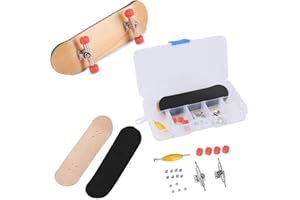 Hominas Finger Skate, Mini Monopatín Fingerboard Pequeño Monopatin para Dedos De Madera De Arce Finger Toys Antiestres para Niños (Rojo)