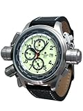 XXL Flieger Chronograph -Alarm-Weck-Funktion- Spez. Schutzkronen A1404