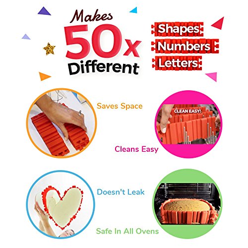 UBEST Silikon Kuchen Form, kreativ DIY Fondant Backform, Backen Zubehör, 4 Pcs per Set - 5