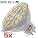 Produktbild SODIAL (R) 5XMR16 29 LED 5050 SMD 5W reines Weiss 6000K-6500K Scheinwerfer-Licht-Lampen-Birnen-220V