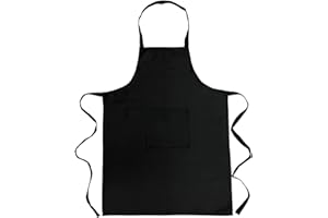 VALUXIFY 1 x Black Chef Apron Kitchen Cooking Butcher Aprons Men Women Unisex Black Apron