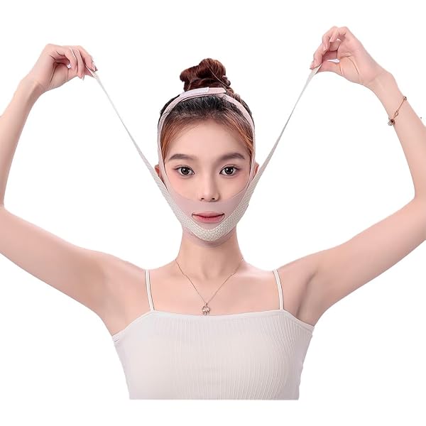 V-Form Kinnmaske Anti-Aging – 5 Stück Gesichtspflaster Für Doppelkinnlifting, Straffung & Feuchtigkeit