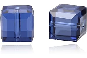 Adabele österreichische Kristallperlen, 6 mm, dunkles Indigo, kompatibel mit Swarovski-Kristallen, Preciosa 5601 SSC620, 50 Stück