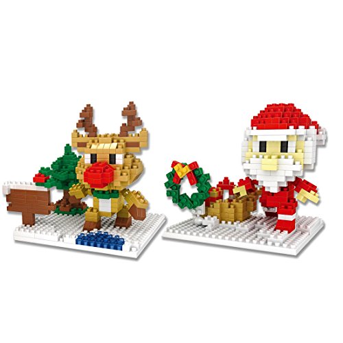 Larcele Mini Character Building Blocks KLJM-02 (Santa Claus+Deer)