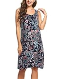 HOTOUCH Damen Umstandskleid Brautkleid Mutterschafts Kleid Umstands Schwangerschafts Kleid Ärmellos Rundhals Sommer Kleid - 2