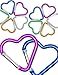 Produktbild Outdoor Saxx® - 10 Stück Aluminium Herz-Karabiner, Freundschafts-Karabiner | für Schmuck, Hochzeit, Deko, | bunt, 10er Set