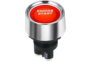 Jtron Dc 12v 50A Push Start Ignition Switch for Racing Sport OFF (ON) momentary switch car start button Rot Light (Rot button)